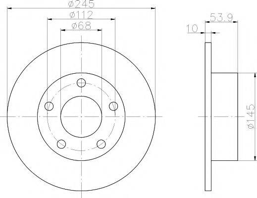 HELLA PAGID 8DD355105911 Тормозной диск