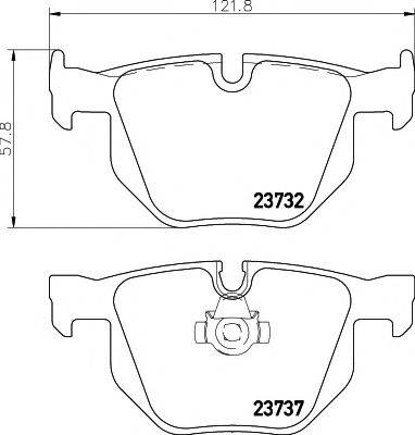 HELLA PAGID 8DB355010471 Комплект тормозных колодок, дисковый тормоз
