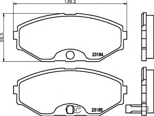 HELLA PAGID 8DB355011181 Комплект тормозных колодок, дисковый тормоз