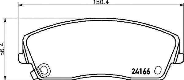 HELLA PAGID 8DB355011901 Комплект тормозных колодок, дисковый тормоз