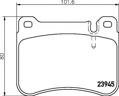 HELLA PAGID 8DB355006541 Комплект тормозных колодок, дисковый тормоз