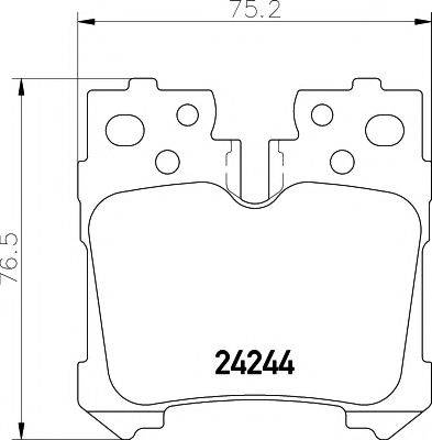 HELLA PAGID 8DB355006651 Комплект тормозных колодок, дисковый тормоз