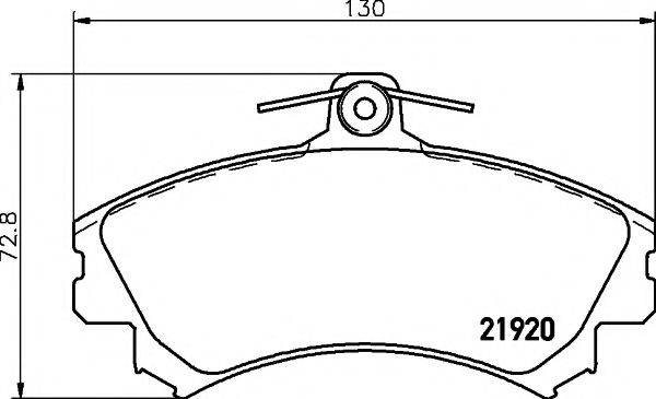 HELLA PAGID 8DB355006701 Комплект тормозных колодок, дисковый тормоз