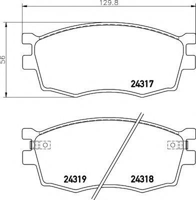 HELLA PAGID 8DB355006951 Комплект тормозных колодок, дисковый тормоз