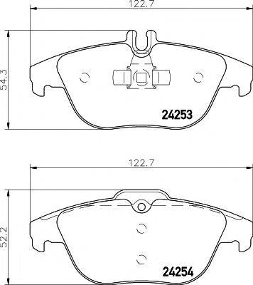 HELLA PAGID 8DB355012741 Комплект тормозных колодок, дисковый тормоз