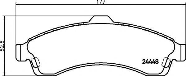 HELLA PAGID 8DB355012811 Комплект тормозных колодок, дисковый тормоз