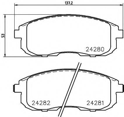 HELLA PAGID 8DB355012901 Комплект тормозных колодок, дисковый тормоз