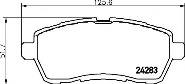 HELLA PAGID 8DB355013211 Комплект тормозных колодок, дисковый тормоз