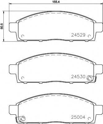 HELLA PAGID 8DB355013221 Комплект тормозных колодок, дисковый тормоз