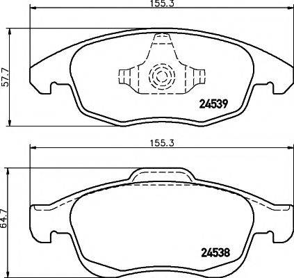 HELLA PAGID 8DB355013341 Комплект тормозных колодок, дисковый тормоз