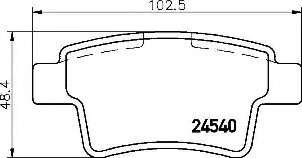 HELLA PAGID 8DB355013361 Комплект тормозных колодок, дисковый тормоз