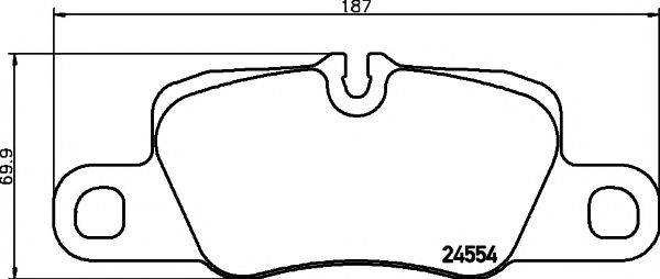 HELLA PAGID 8DB355014051 Комплект тормозных колодок, дисковый тормоз