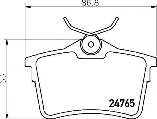 HELLA PAGID 8DB355014081 Комплект тормозных колодок, дисковый тормоз