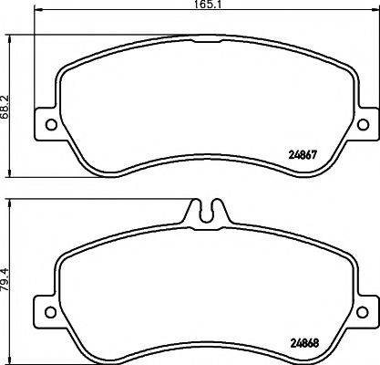 HELLA PAGID 8DB355014221 Комплект тормозных колодок, дисковый тормоз