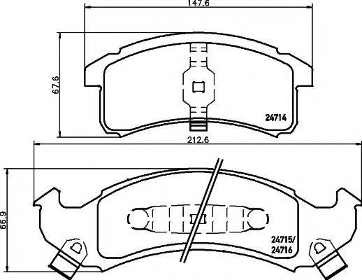 HELLA PAGID 8DB355014271 Комплект тормозных колодок, дисковый тормоз