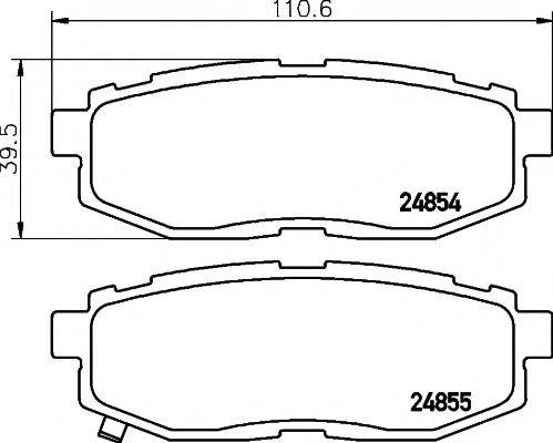 HELLA PAGID 8DB355014341 Комплект тормозных колодок, дисковый тормоз