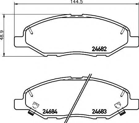 HELLA PAGID 8DB355014371 Комплект тормозных колодок, дисковый тормоз