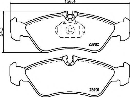 HELLA PAGID 8DB355014401 Комплект тормозных колодок, дисковый тормоз