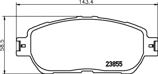 HELLA PAGID 8DB355014441 Комплект тормозных колодок, дисковый тормоз