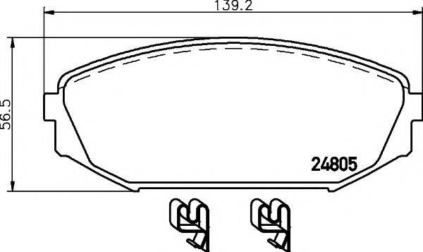 HELLA PAGID 8DB355014681 Комплект тормозных колодок, дисковый тормоз