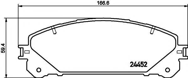 HELLA PAGID 8DB355015461 Комплект тормозных колодок, дисковый тормоз