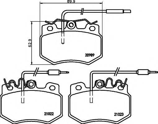 HELLA PAGID 8DB355015511 Комплект тормозных колодок, дисковый тормоз