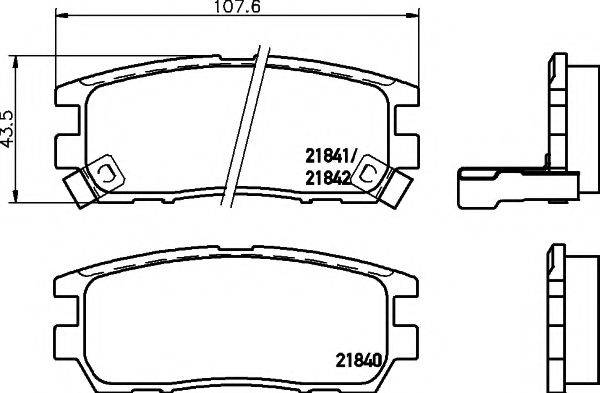 HELLA PAGID 8DB355016471 Комплект тормозных колодок, дисковый тормоз