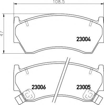 HELLA PAGID 8DB355016661 Комплект тормозных колодок, дисковый тормоз