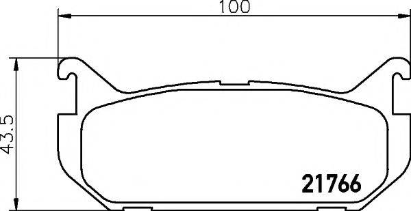 HELLA PAGID 8DB355016711 Комплект тормозных колодок, дисковый тормоз