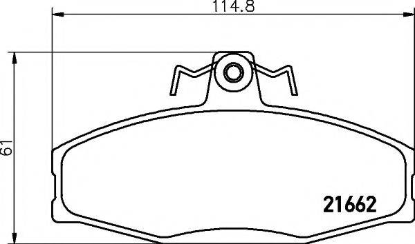 HELLA PAGID 8DB355017931 Комплект тормозных колодок, дисковый тормоз