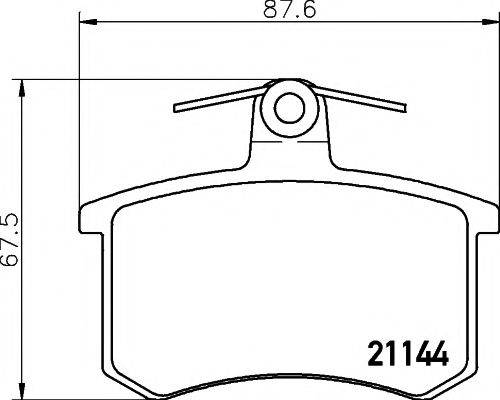 HELLA PAGID 8DB355017951 Комплект тормозных колодок, дисковый тормоз