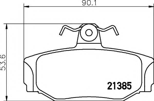 HELLA PAGID 8DB355017991 Комплект тормозных колодок, дисковый тормоз