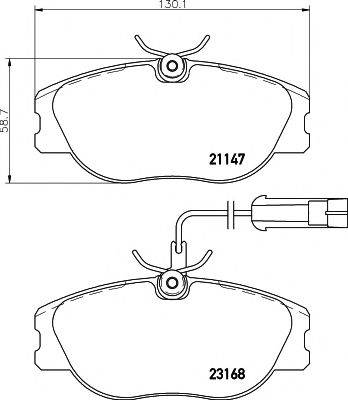 HELLA PAGID 8DB355018181 Комплект тормозных колодок, дисковый тормоз