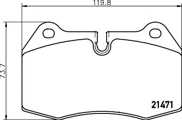 HELLA PAGID 8DB355018211 Комплект тормозных колодок, дисковый тормоз