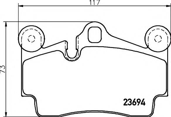 HELLA PAGID 8DB355018711 Комплект тормозных колодок, дисковый тормоз