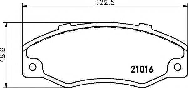 HELLA PAGID 8DB355018971 Комплект тормозных колодок, дисковый тормоз