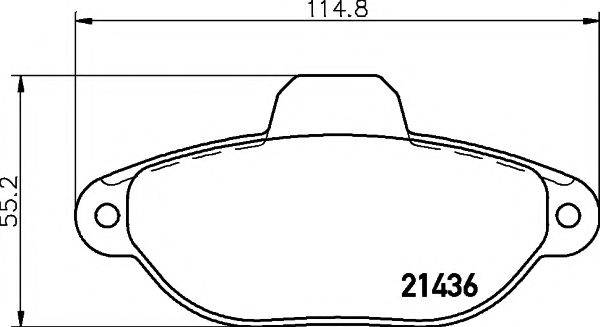 HELLA PAGID 8DB355019151 Комплект тормозных колодок, дисковый тормоз