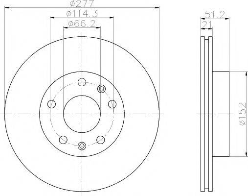 HELLA PAGID 8DD355108891 Тормозной диск