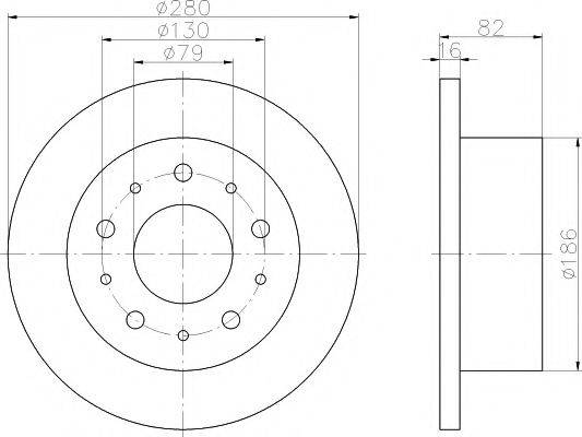 HELLA PAGID 8DD355108971 Тормозной диск