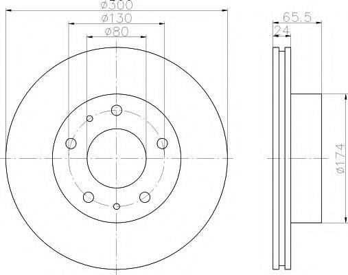 HELLA PAGID 8DD355109011 Тормозной диск