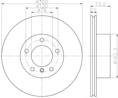 HELLA PAGID 8DD355118041 Тормозной диск