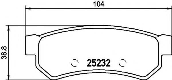 HELLA PAGID 8DB355019591 Комплект тормозных колодок, дисковый тормоз