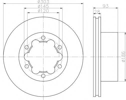 HELLA PAGID 8DD355118061 Тормозной диск