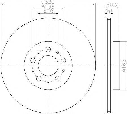 HELLA PAGID 8DD355117851 Тормозной диск