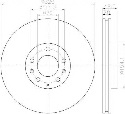 HELLA PAGID 8DD355118201 Тормозной диск