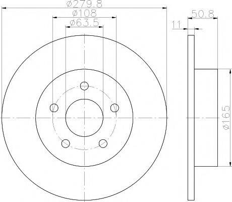 HELLA PAGID 8DD355118211 Тормозной диск