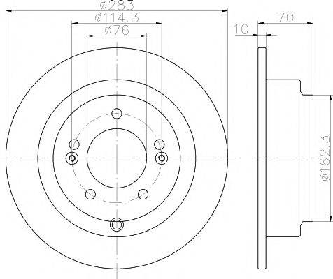 HELLA PAGID 8DD355118091 Тормозной диск