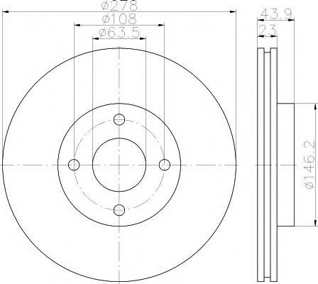 HELLA PAGID 8DD355118181 Тормозной диск