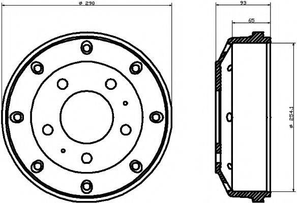 HELLA PAGID 8DT355301971 Тормозной барабан