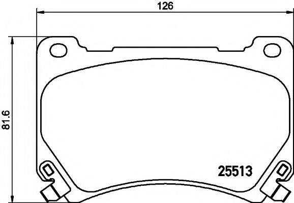 HELLA PAGID 8DB355020451 Комплект тормозных колодок, дисковый тормоз